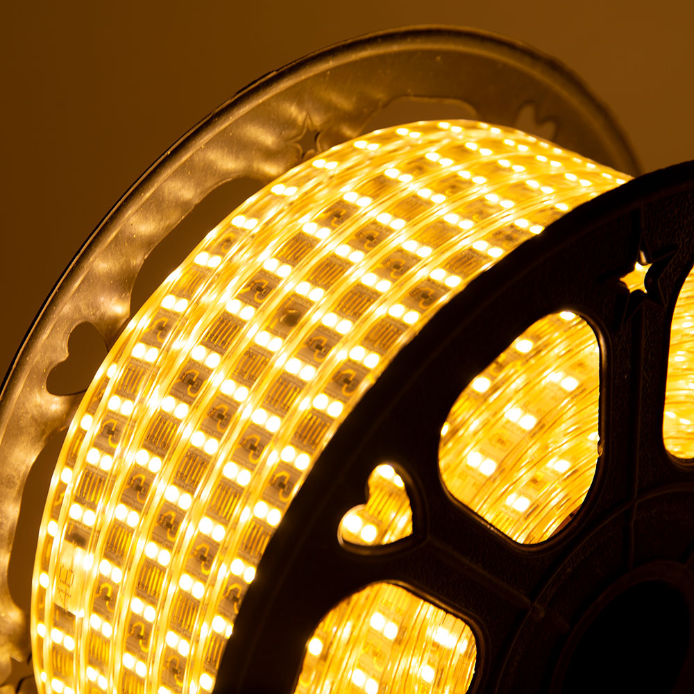 LED-Streifen 120 LEDs/M 500W 1.000Lm 6000ºK SMD5050 220VAC IP65 x50M 40.000H [HO-220-120-50M-CW]