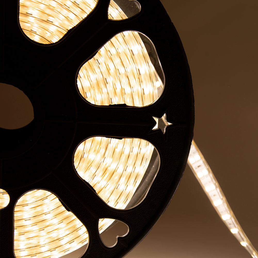 LED-Streifen 120 LEDs/M 500W 1.000Lm 6000ºK SMD5050 220VAC IP65 x50M 40.000H [HO-220-120-50M-CW]