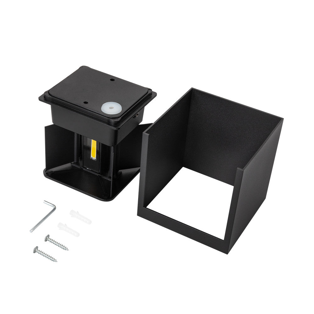 Aplique LED para exterior 2x5W 100Lm/W IP65 Preto 4000K [HO-APL06-IP65-BW]