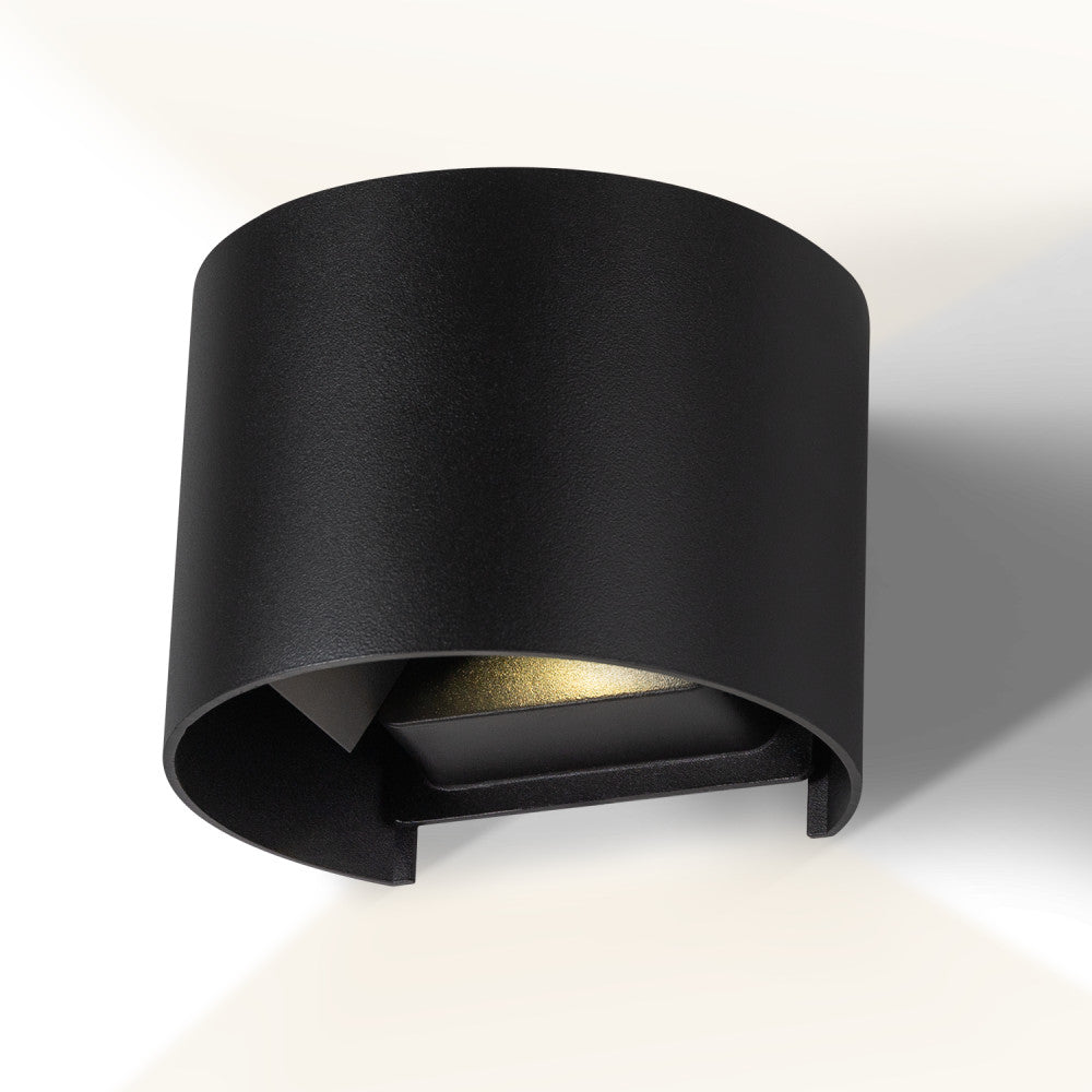 Aplique LED para exterior 2x5W 100Lm/W IP65 Preto 4000K [HO-APL07-IP65-BW]