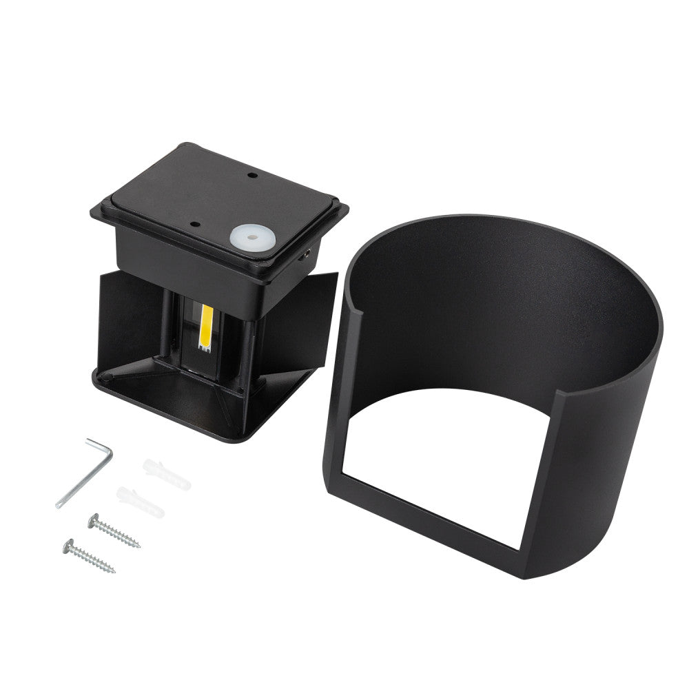 Aplique LED para exterior 2x5W 100Lm/W IP65 Preto 4000K [HO-APL07-IP65-BW]