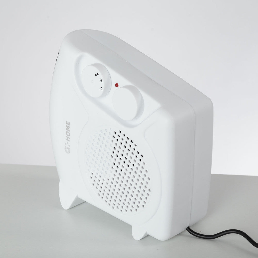 Aquecedor de Resistência + Ventilador 500W Branco