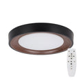 Luminária de teto LED decorativa 30W CCT 3000-6000ºK (tom de luz regulável) com controle remoto e acabamento preto