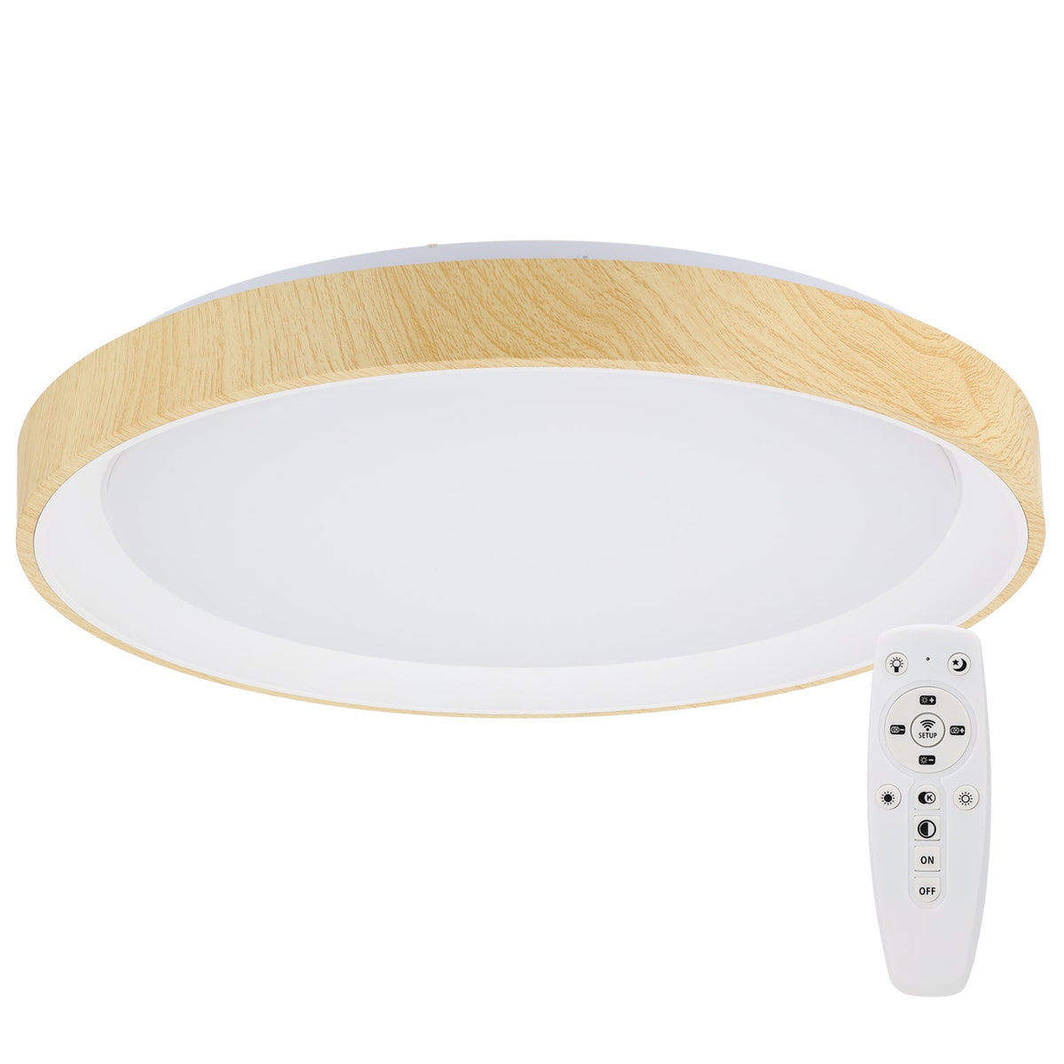 Luminária de teto LED decorativa 36W CCT 3000-6000ºK (tom de luz regulável) Controle remoto
