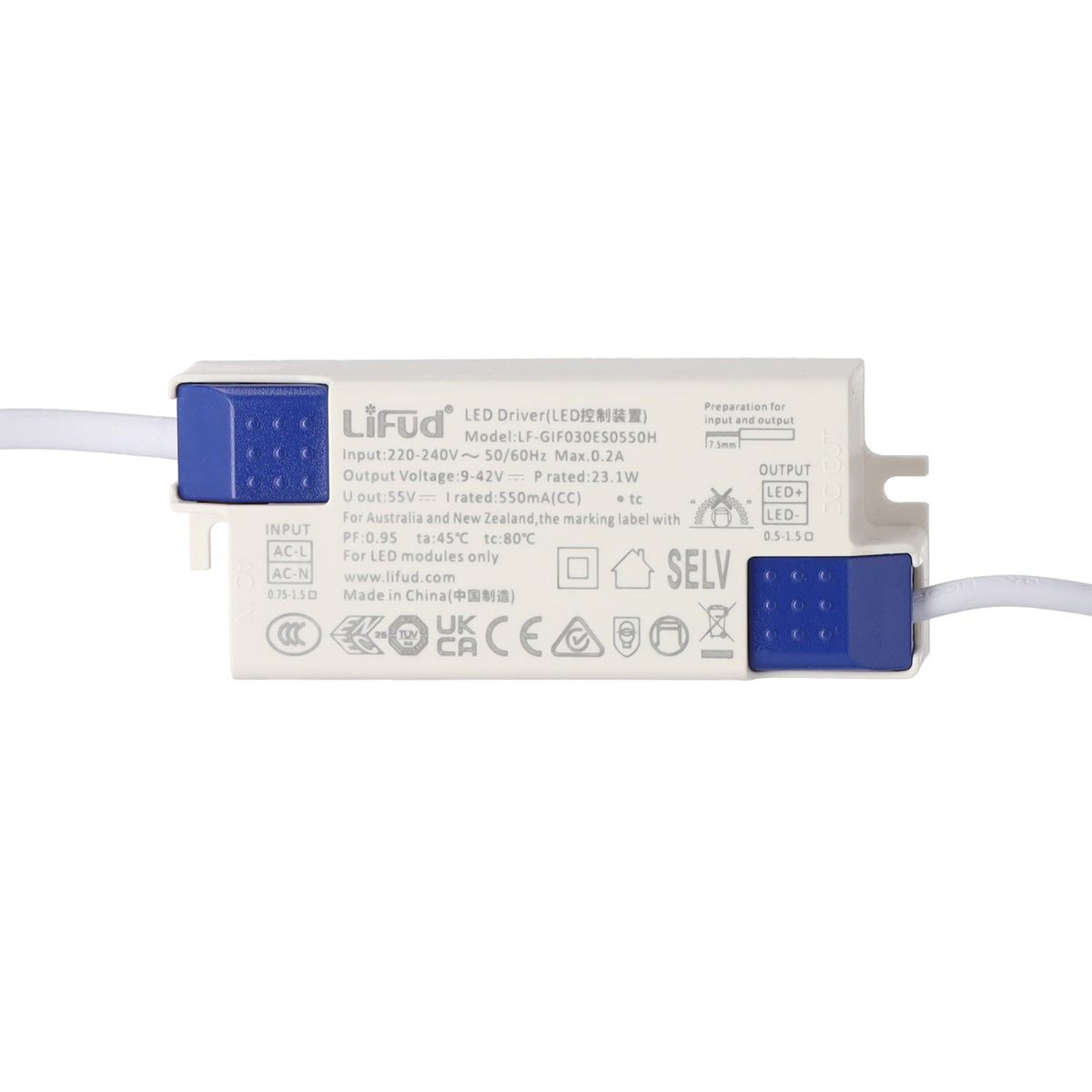 Downlight LED 20W 4 CCT (tom de luz regulável) 140LM/W UGR17 Driver Lifud