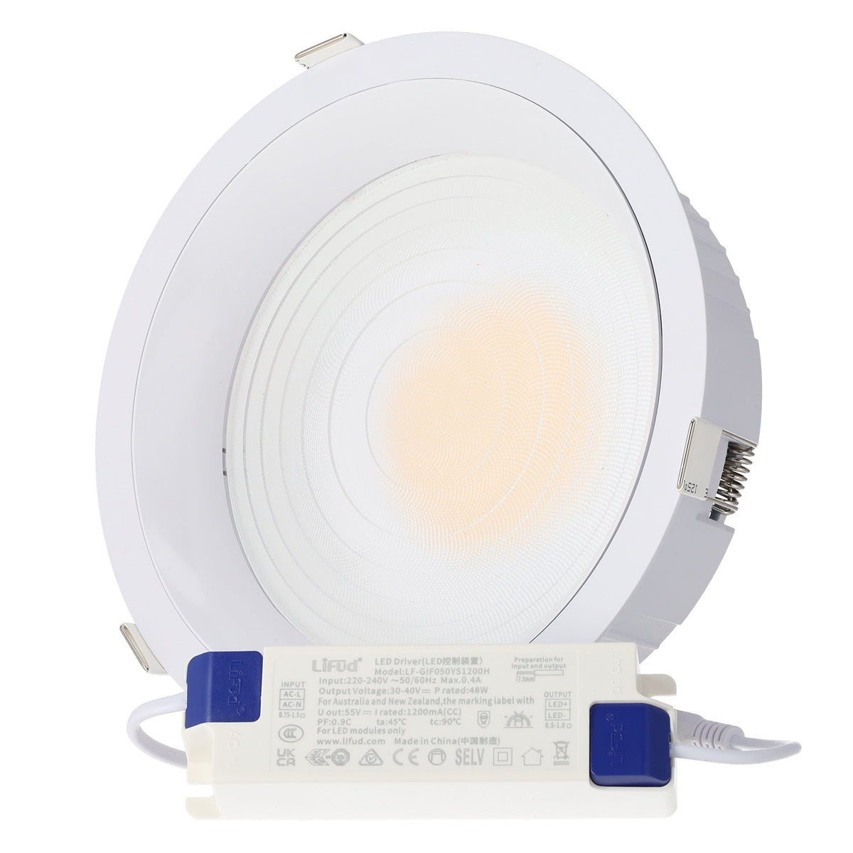 LED-Einbauleuchte 50W 4 CCT (Dimmbares Licht) 140LM/W UGR17 Lifud Treiber