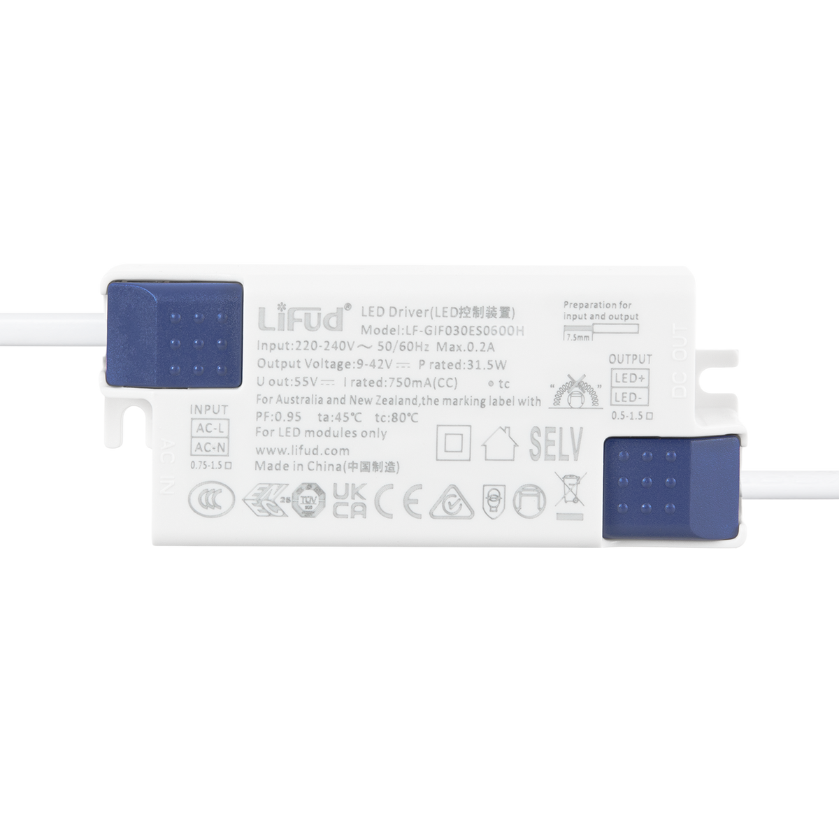Downlight LED 24W 140Lm/W Driver LIFUD Flicker Free 6000ºK [HO-DL01-LI-24W-CW]