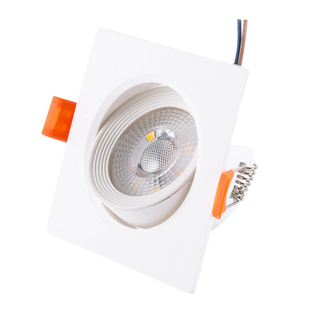 Foco Downlight LED 7W 630Lm 6000ºK Retangular Inclinável 40.000H [HO-DLPL-CUAD-7W-CW]