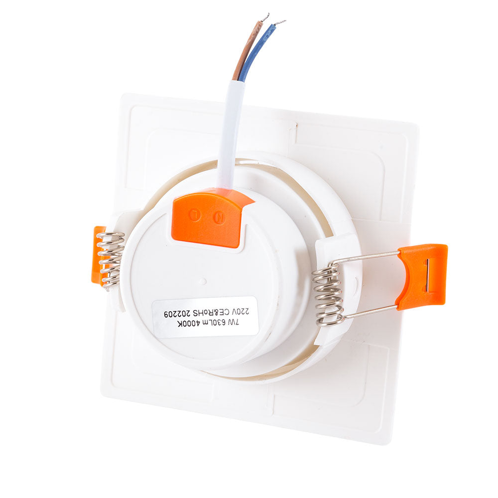 Foco Downlight LED 7W 630Lm 6000ºK Retangular Inclinável 40.000H [HO-DLPL-CUAD-7W-CW]