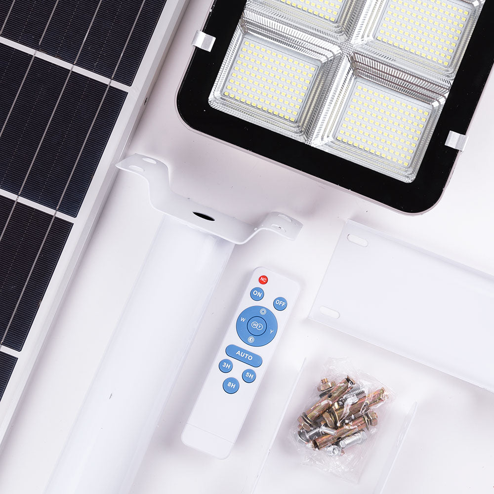 Iluminação Pública LED Solar-Controle Controlo Remoto- Regulável- Painel: 6V 400W Bateria: 3,2V 35000Mah [Ho-Far-Sol-400W-Cw]