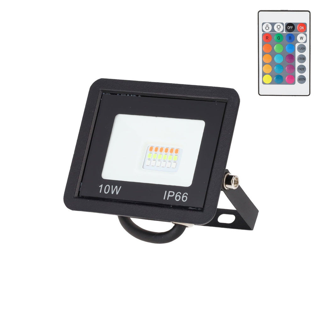 RGBW LED-Strahler mit Fernbedienung 10W [HO-ICRGBFL-10W]