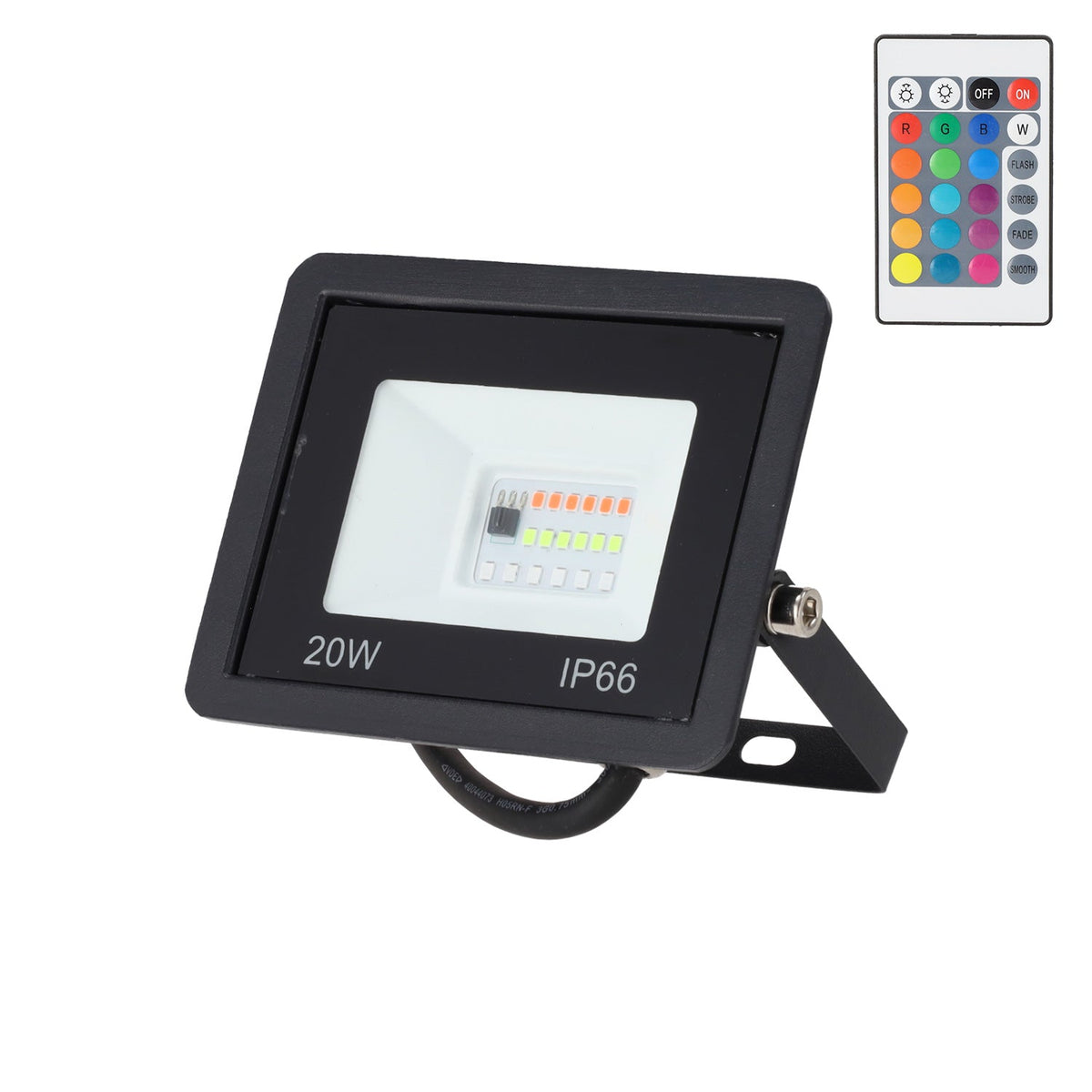 Proyector LED RGBW con mando a distancia 20W [HO-ICRGBFL-20W]