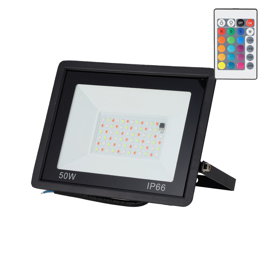 RGBW-LED-Fluter mit Fernbedienung 50W [HO-ICRGBFL-50W]