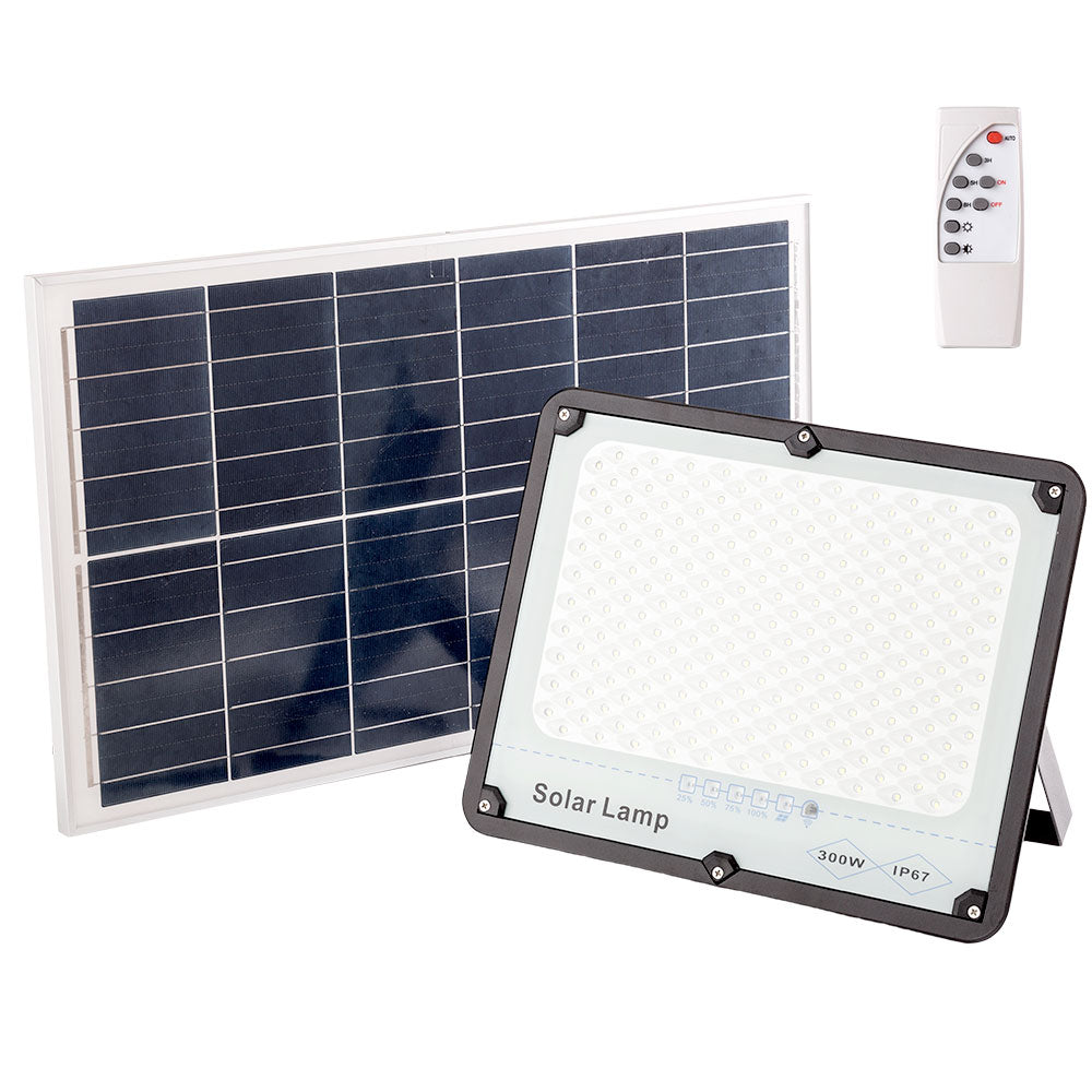 Projetor Solar LED Refletor 300W Painel Solar/Bateria [WR-MTX-300W-CW]
