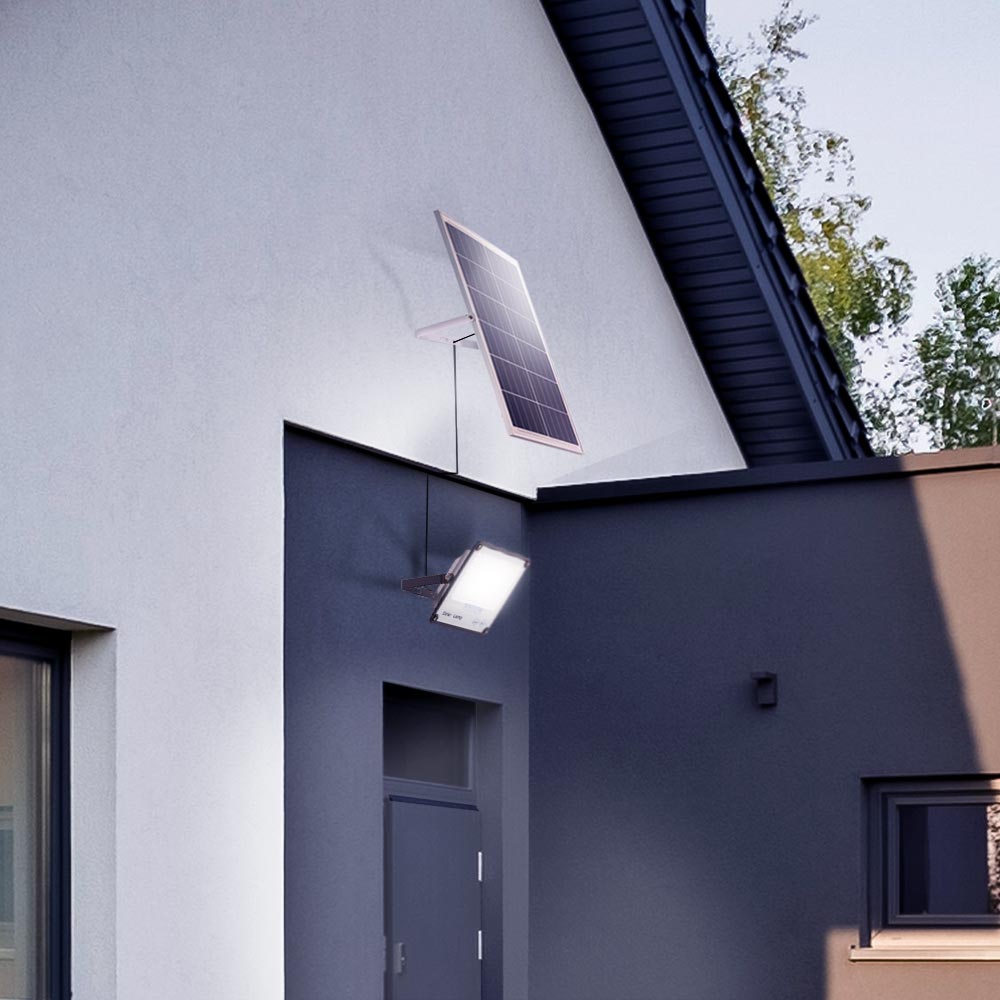 Projetor Solar LED Refletor 300W Painel Solar/Bateria [WR-MTX-300W-CW]