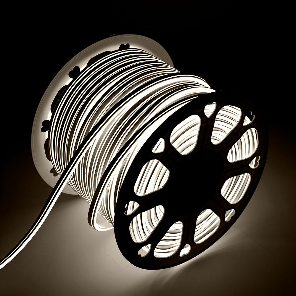 Mangueira Fita LED "Neon Flex" 6W 6000ºK 220VAC 8x18mm Dupla 120xSMD2835 6W/M x1M 40.000H [HO-NSPVC8x16DOY220CW]