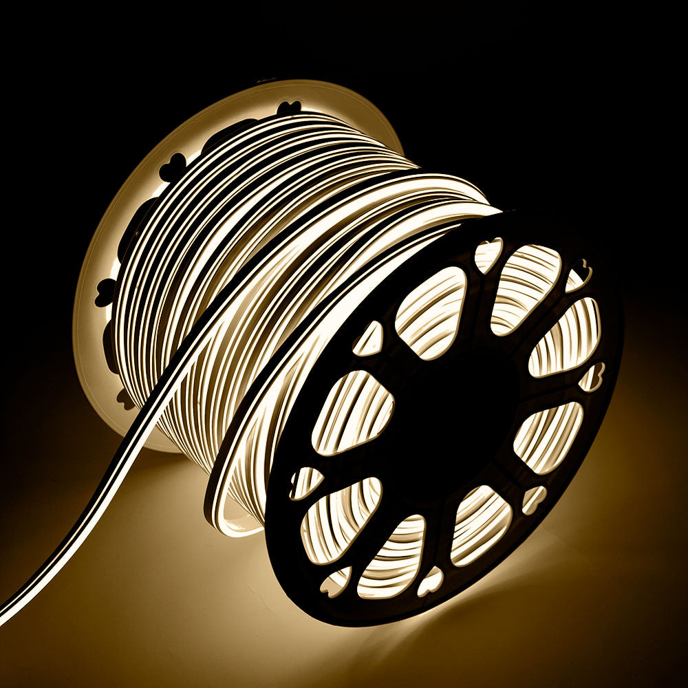 Mangueira Fita LED "Neon Flex" 6W 6000ºK 220VAC 8x18mm Dupla 120xSMD2835 6W/M x1M 40.000H [HO-NSPVC8x16DOY220CW]