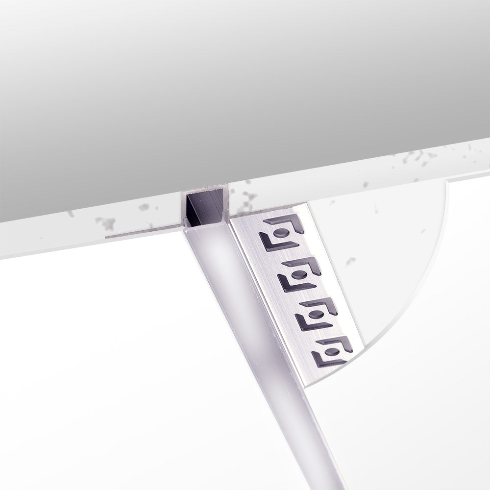 Perfil de Alumínio Para Recesso Escayola/Pladur Tira LED Led 9Mm - 2M