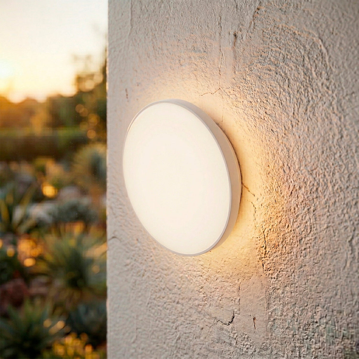 Luminária de teto LED para exterior 15W 1500Lm CCT (tom de luz regulável) 3000-4000-6500ºK IP65 Acabamento branco