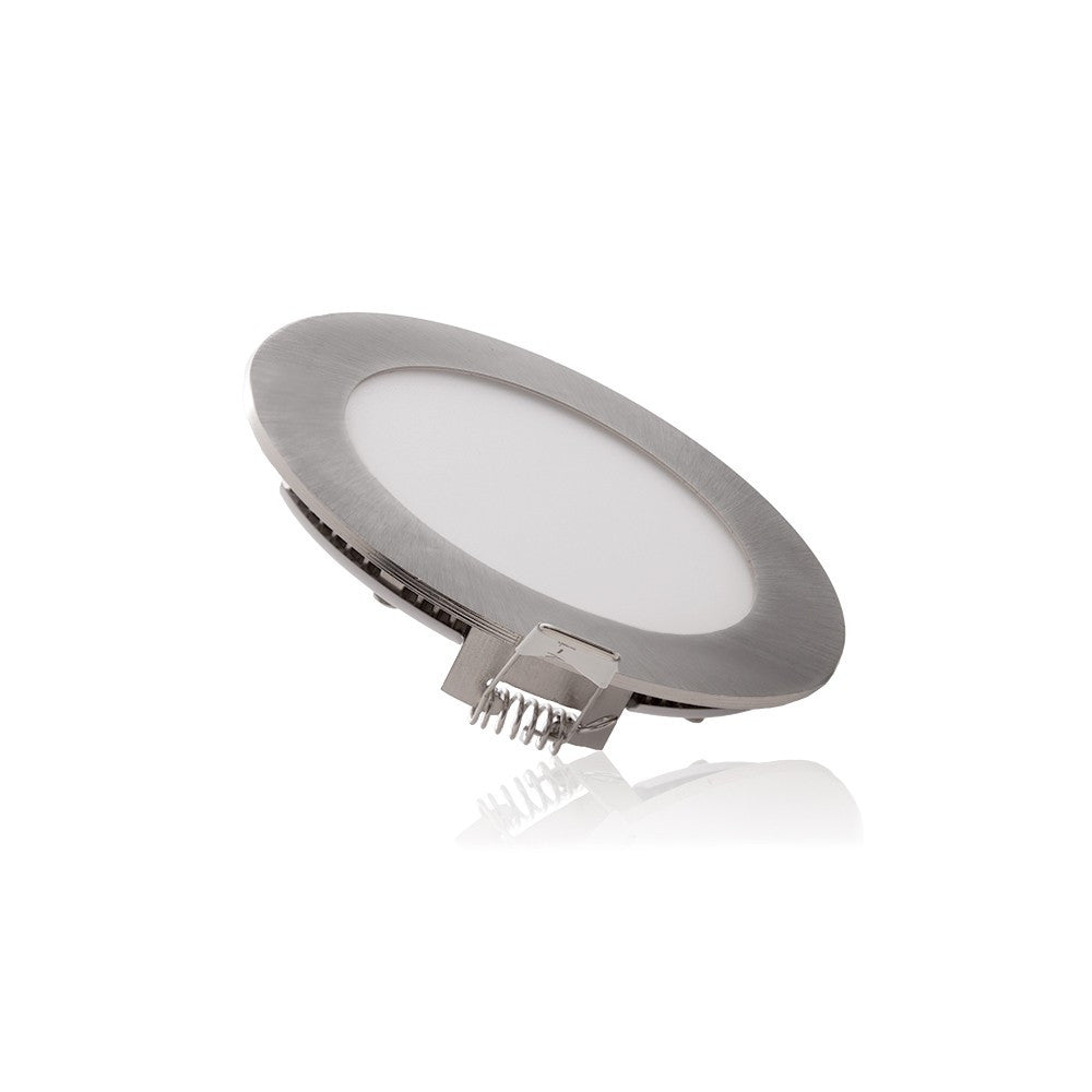 Placa LED 9W 900Lm PF 0,99 Níquel Acetinado 230V AC