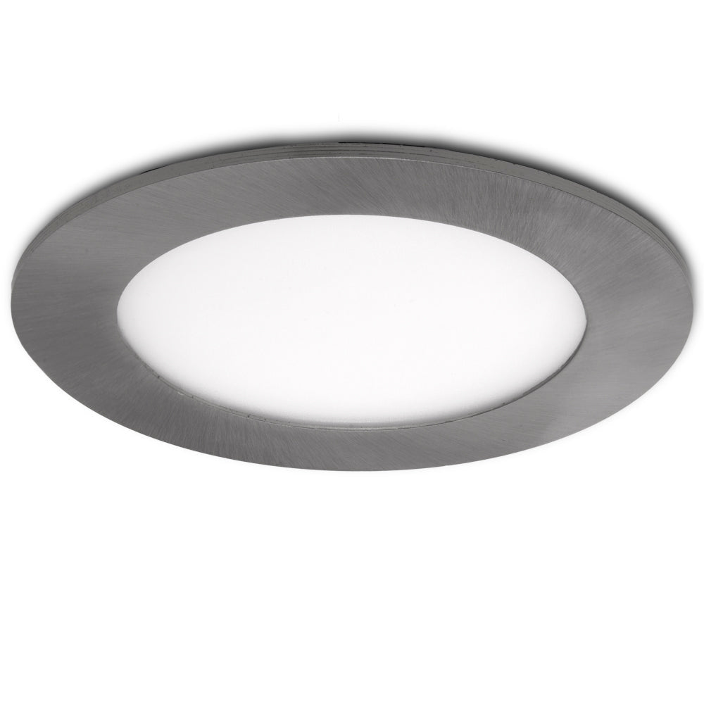 Placa LED 9W 900Lm PF 0,99 Níquel Acetinado 230V AC