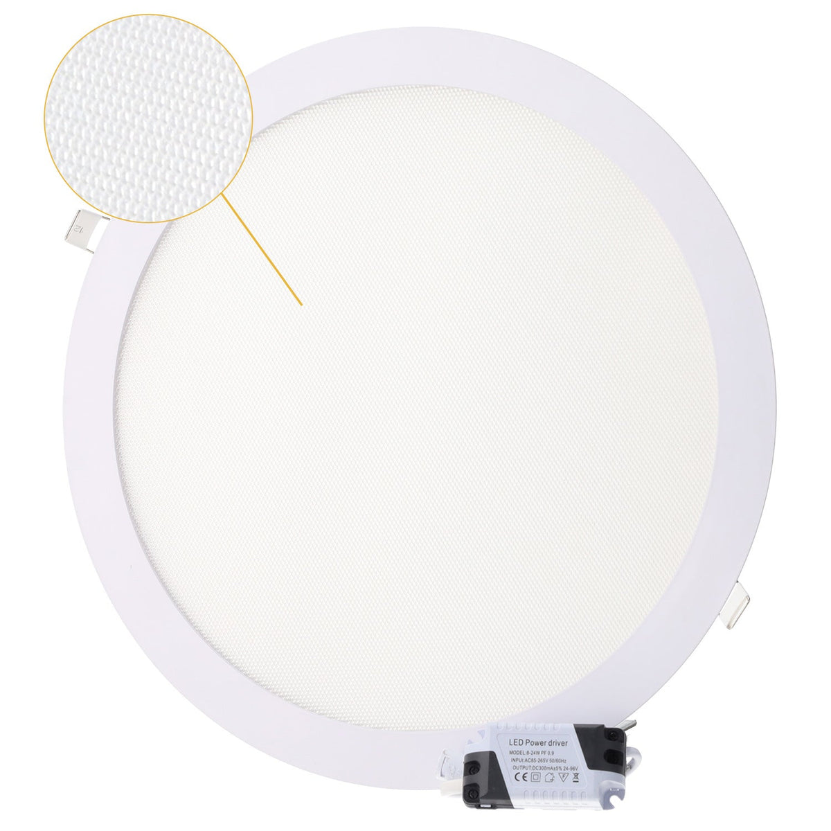 Runder LED-Flächenstrahler 25 W 2.500 lm CCT (einstellbare Lichtfarbe) UGR17 40.000 Std.