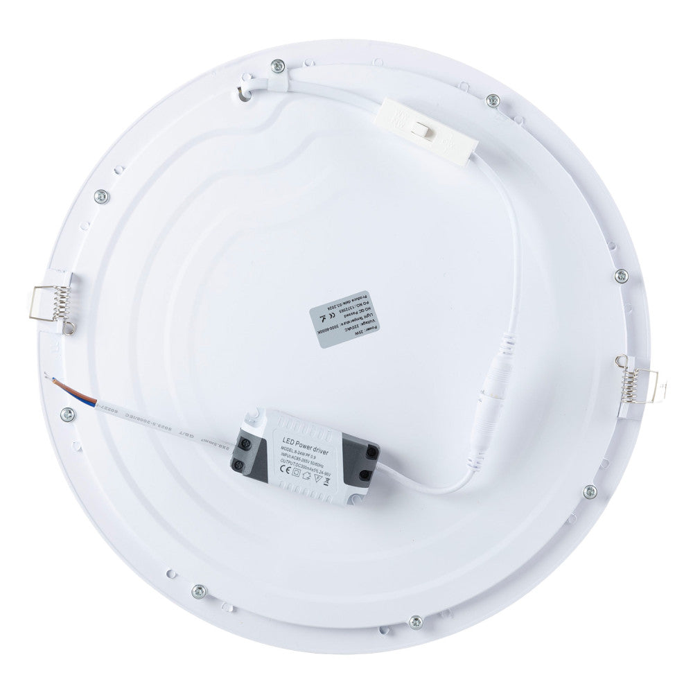 Painel de LED 25W 2.000Lm CCT (Tom de Luz Regulável) 3000-6000ºK Circular 40.000H [HO-RDP16-25W-CCT]