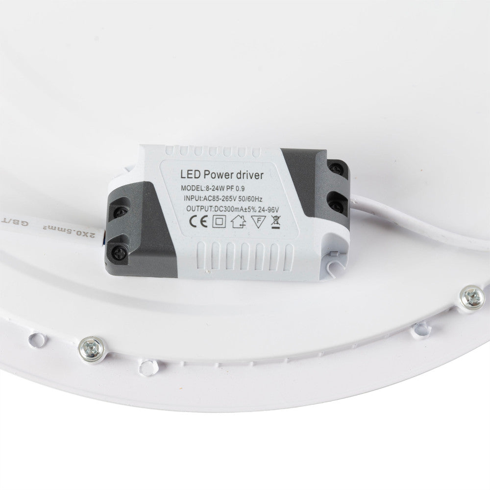 Painel de LED 25W 2.000Lm CCT (Tom de Luz Regulável) 3000-6000ºK Circular 40.000H [HO-RDP16-25W-CCT]