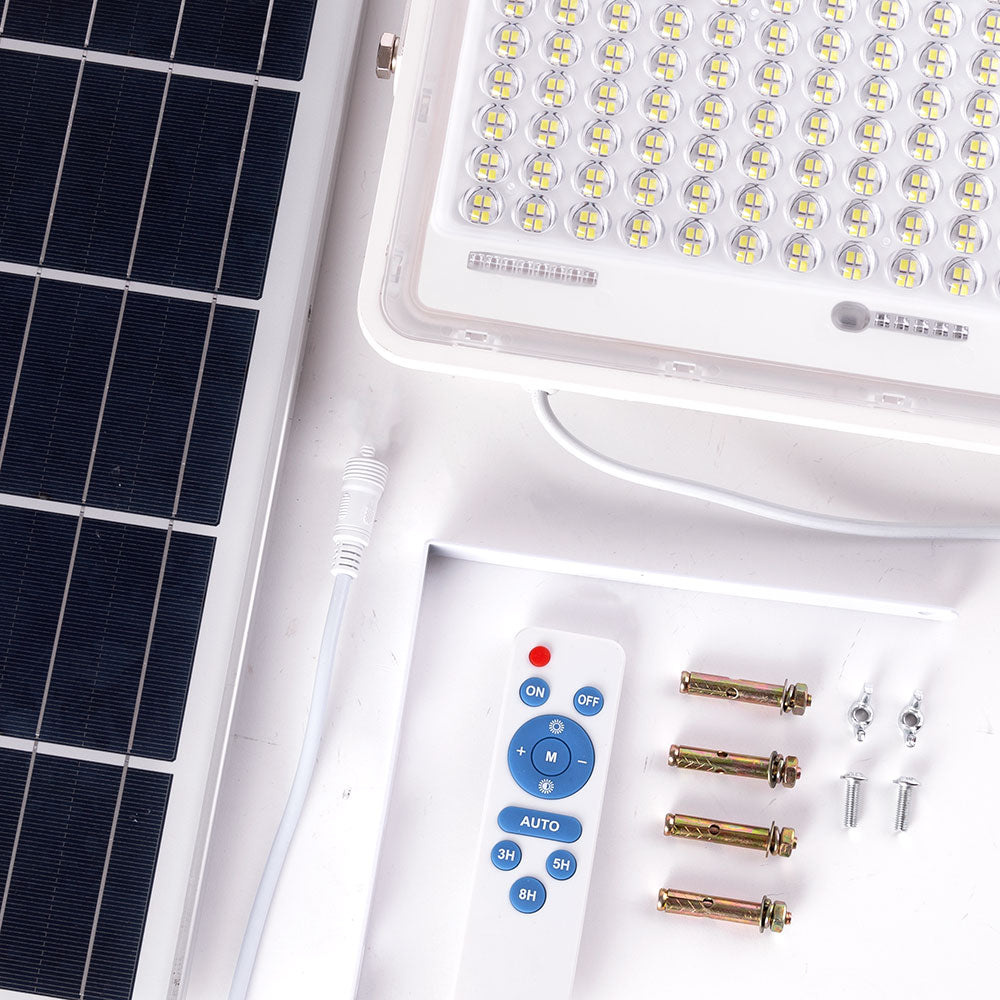 Solar-LED-Projektor 300W 6500K Panel: 6V/25W Batterie: 3.2V/20000Mah Fernbedienung [Ho-Solarfl-300W-02]