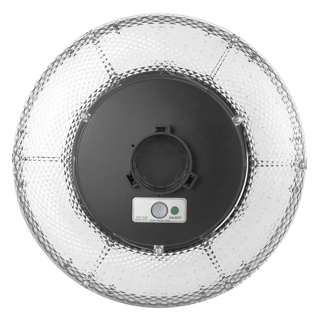 Sensor de luz de rua LED solar de 100 W com controlo remoto, branco frio