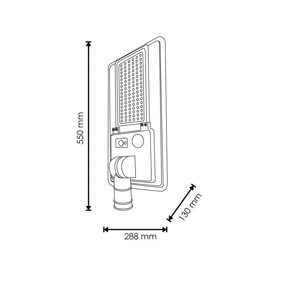 Luz de rua solar LED 150W 5000K Painel 6V 20W Bateria 15Ah Sensor/Controle Remoto [HO-STR150W-SL04-CW]