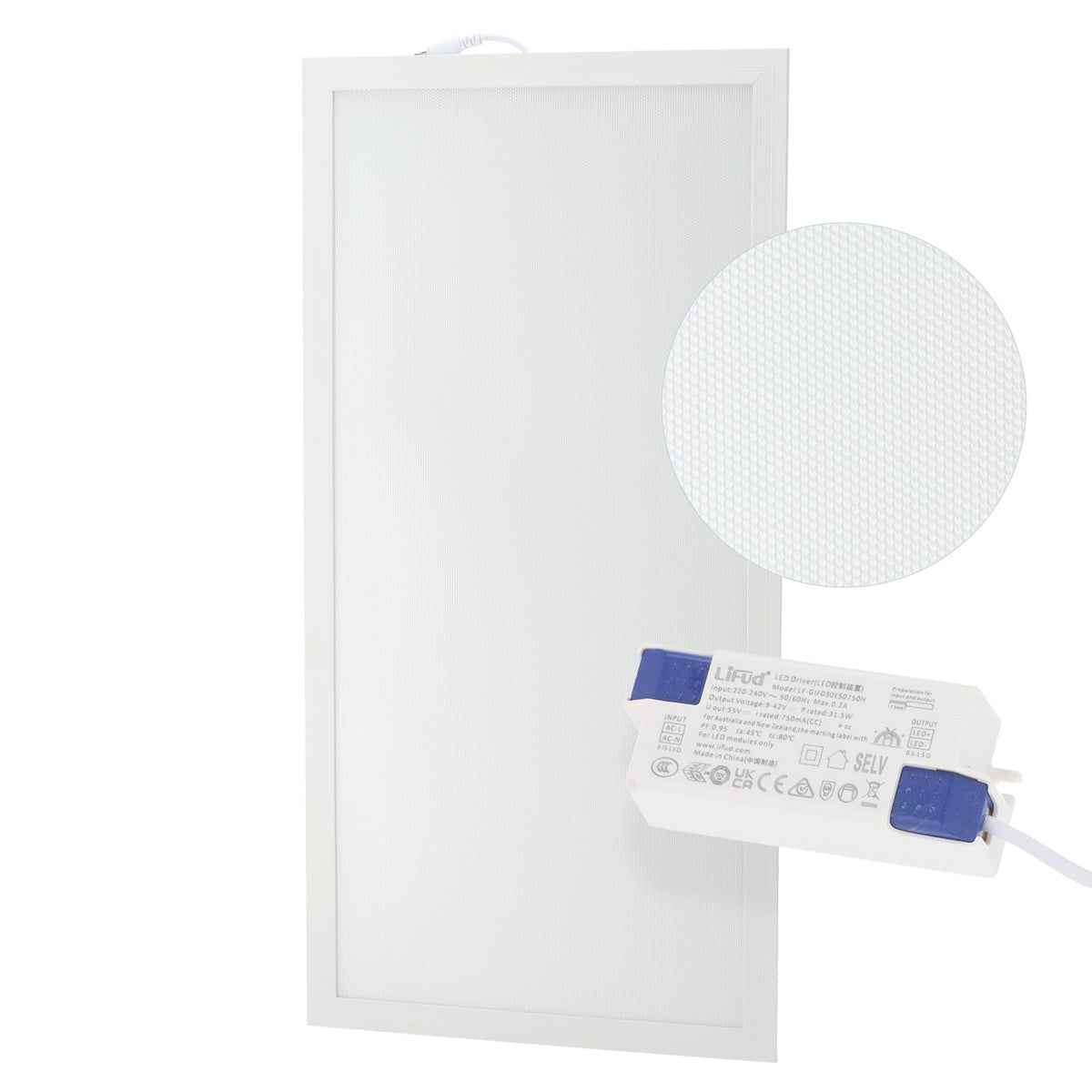 Painel LED 28W 2800Lm 6000ºK 60X30Cm 40.000H Driver Lifud UGR17 [HOPBD3060LIUGR17-CW]