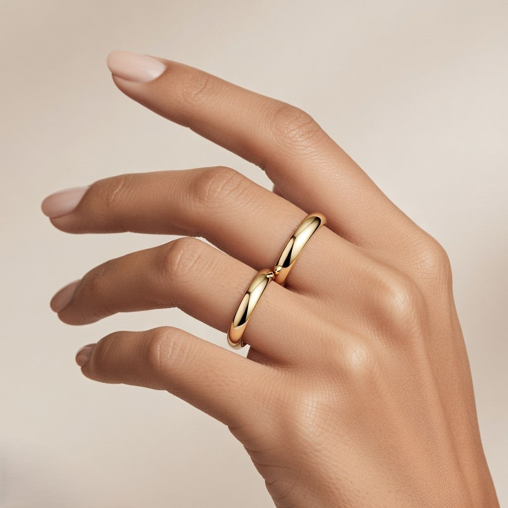 Anillo de pareja de acero de tungsteno