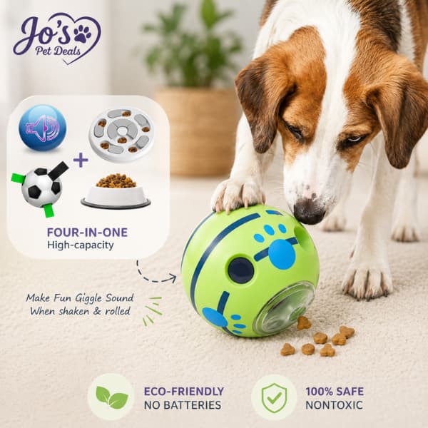 Pelota Dispensadora de Premios para Perros Interactiva – Juguete Rompecabezas Ajustable para Estimulación Mental y Alimentación Lenta