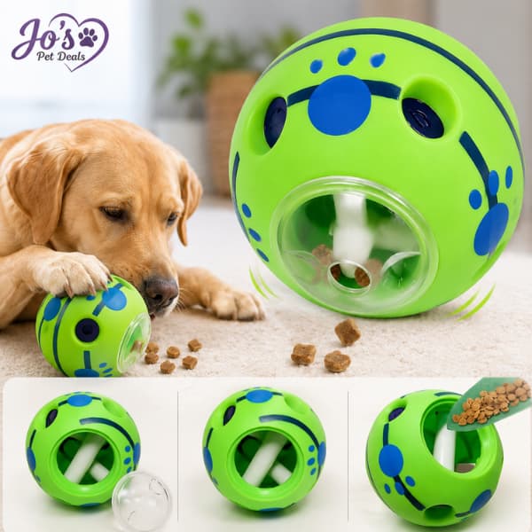 Pelota Dispensadora de Premios para Perros Interactiva – Juguete Rompecabezas Ajustable para Estimulación Mental y Alimentación Lenta