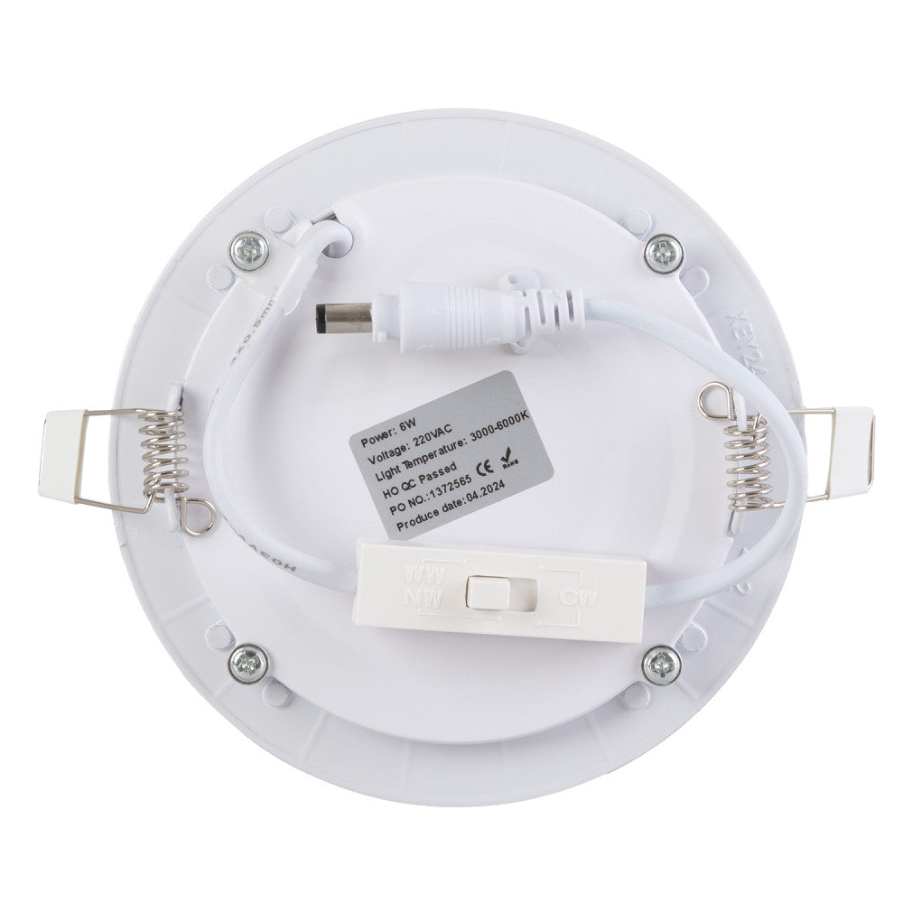 LED-Panel 6W 400Lm CCT (dimmbar) 3000-6000ºK Rund 40.000H [JL-GP-LZ-1-CCT]
