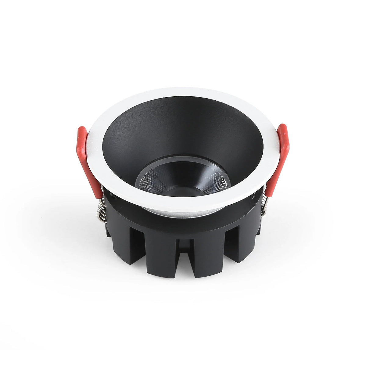Downlight LED 8W CCT com chip OSRAM, recorte Ø 75 mm, refletor preto