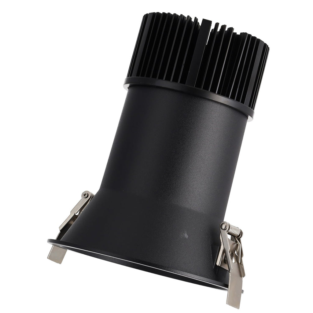 Luminária de encastrar LED 10W 90lm/W CRI>95 4000K Driver Lifud 50.000H Branco Natural Preto