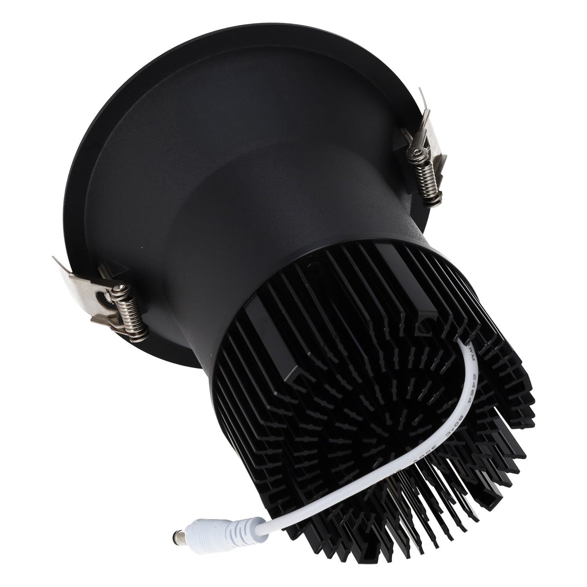 Luminária de encastrar LED 10W 90lm/W CRI>95 4000K Driver Lifud 50.000H Branco Natural Preto