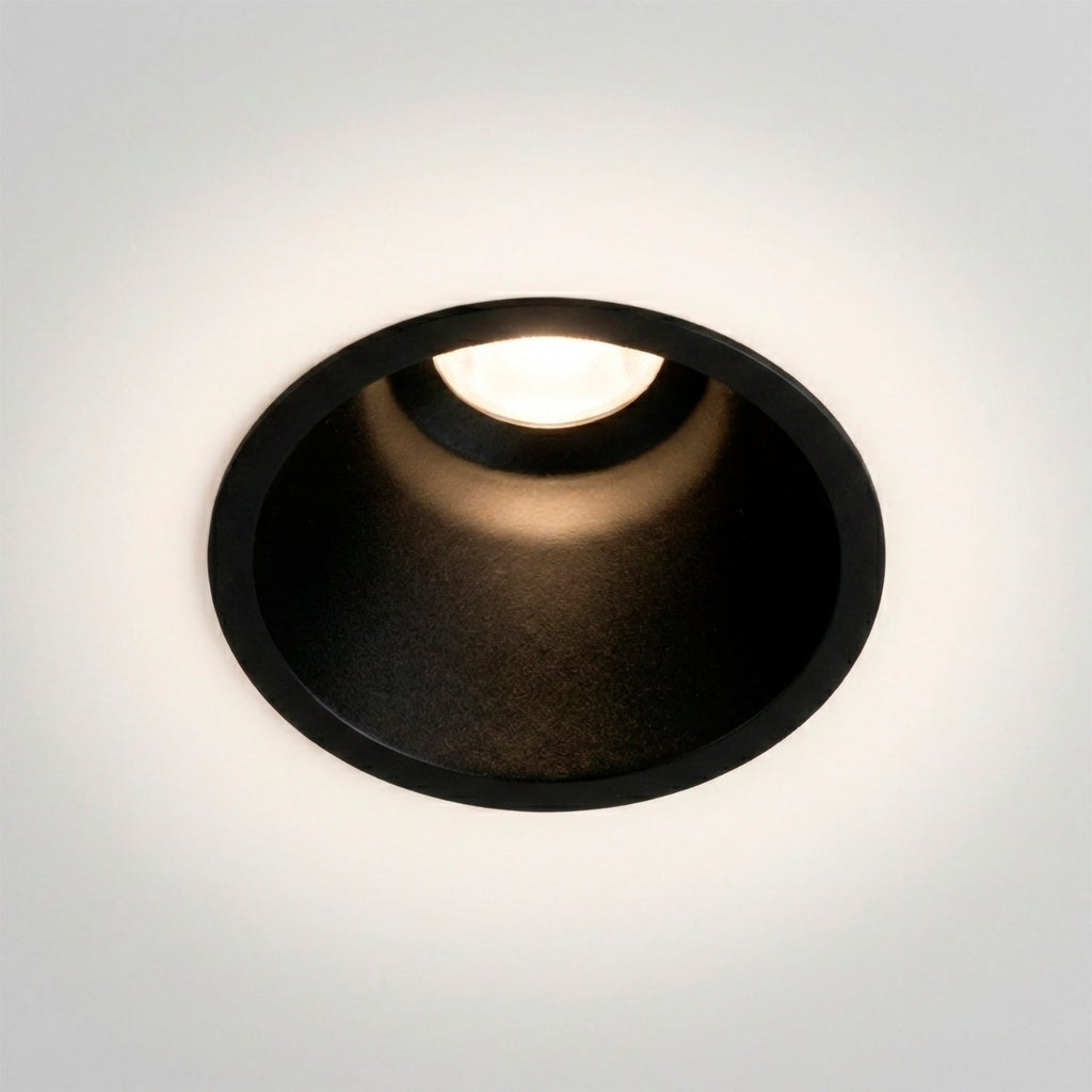 Luminária de encastrar LED 10W 90lm/W CRI>95 4000K Driver Lifud 50.000H Branco Natural Preto