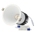 Downlight LED Embutido 10W 90Lm/W CRI>95 4000ºK Driver Lifud 50.000H Branco Natural