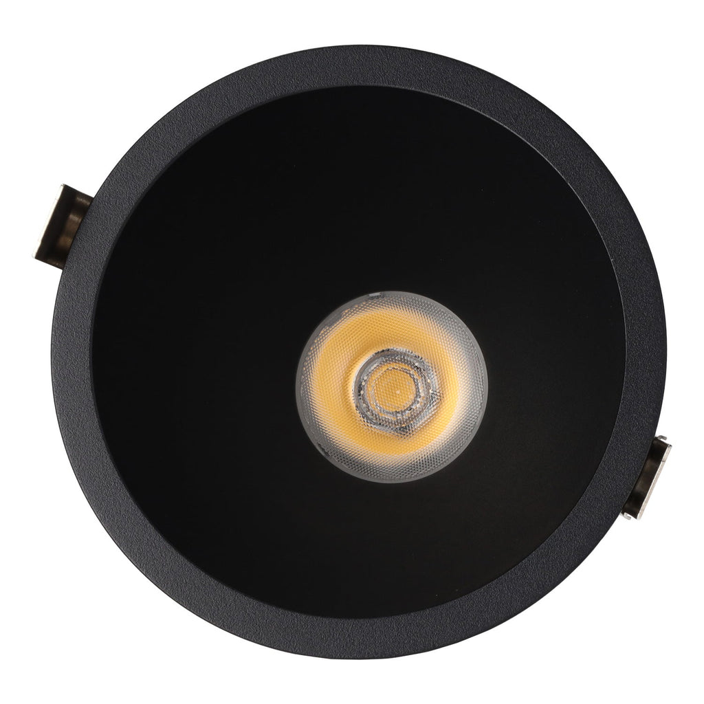 Luminária de encastrar LED 15W 90lm/W CRI>95 2700K Driver Lifud 50.000H Branco Quente Preto