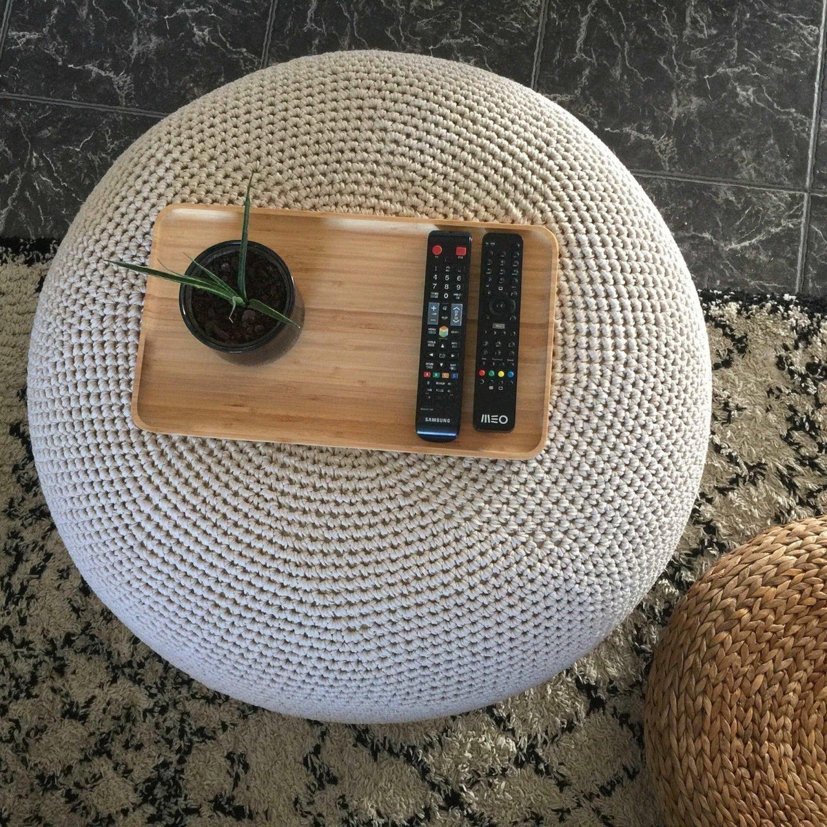 Extra Large Ottoman Coffee Table - Pure White