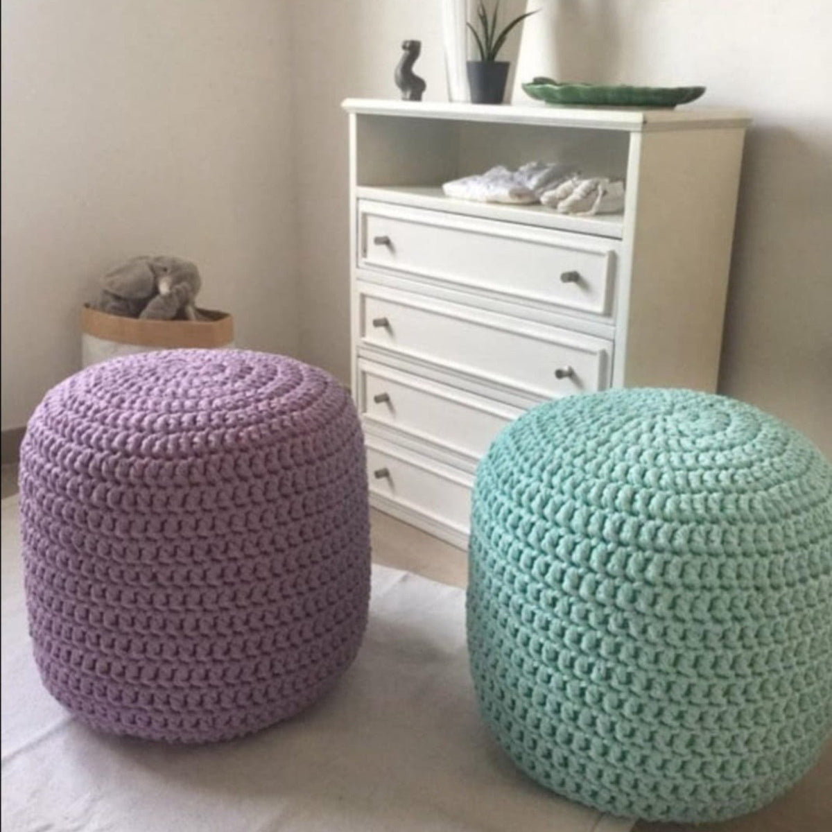Runder Pouf | Lavendel