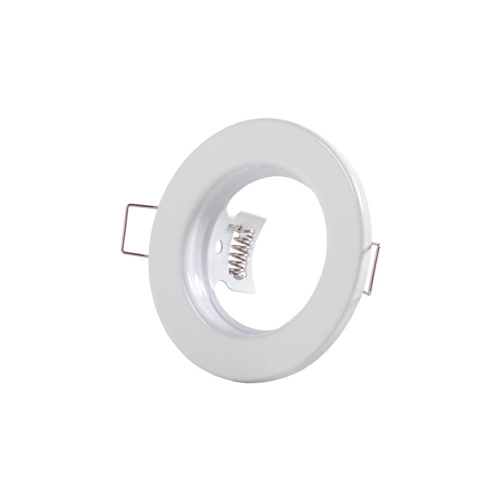 Aro Downlight Circular "Sara" Acero 81mm - Blanco