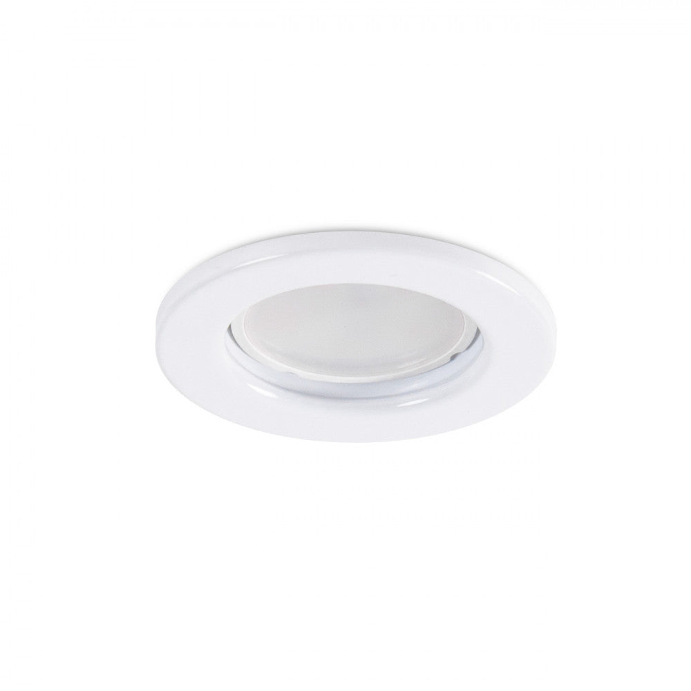 Aro Downlight Circular "Sara" Acero 81mm - Blanco