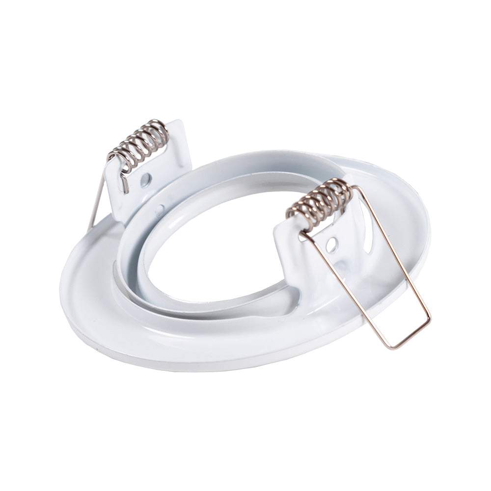 Aro Downlight Circular Inclinable "Vepa" Acero 90Mm - Blanco
