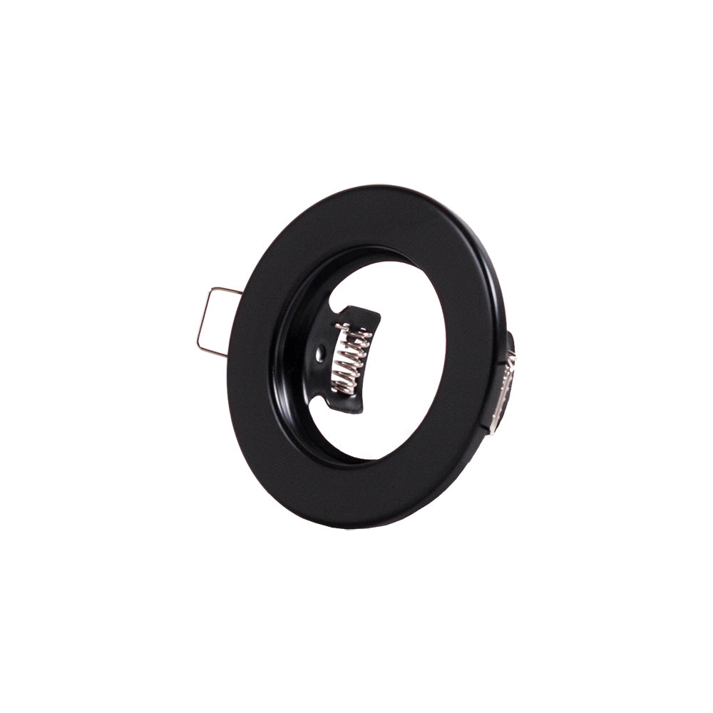 Anillo Downlight Circular "Sara" Acero 81mm - Negro