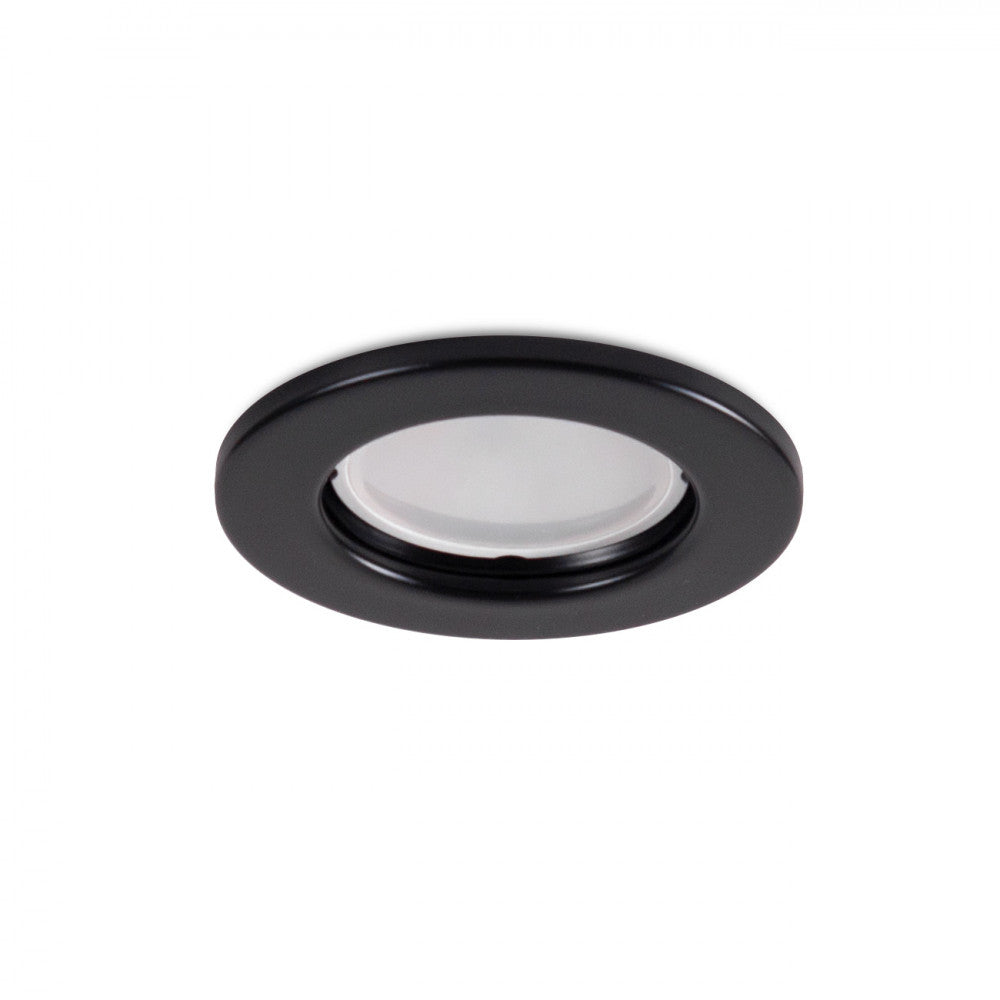 Anillo Downlight Circular "Sara" Acero 81mm - Negro
