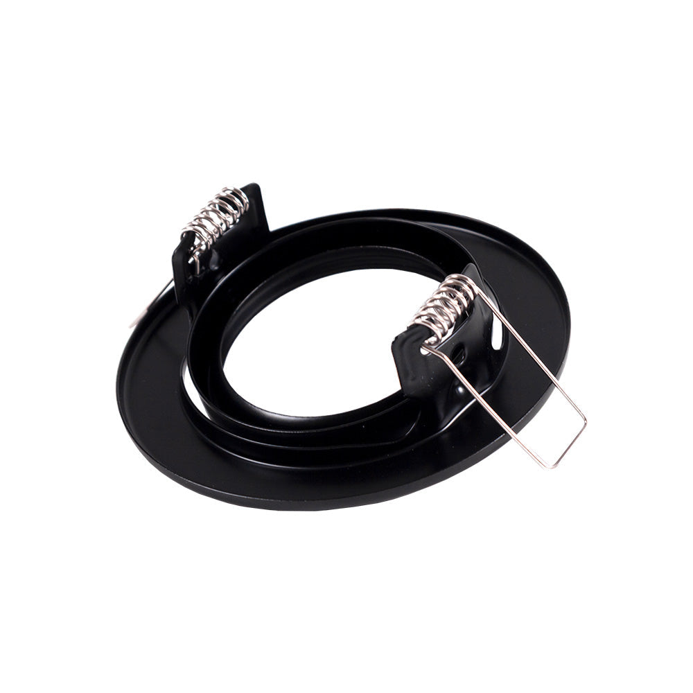 Anillo Downlight Circular Inclinable "Vepa" Acero 90Mm - Negro